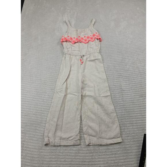 Old Navy Other - Old Navy Romper Girls Small 6/7 Capri Length Wide Leg Eyelet Trim